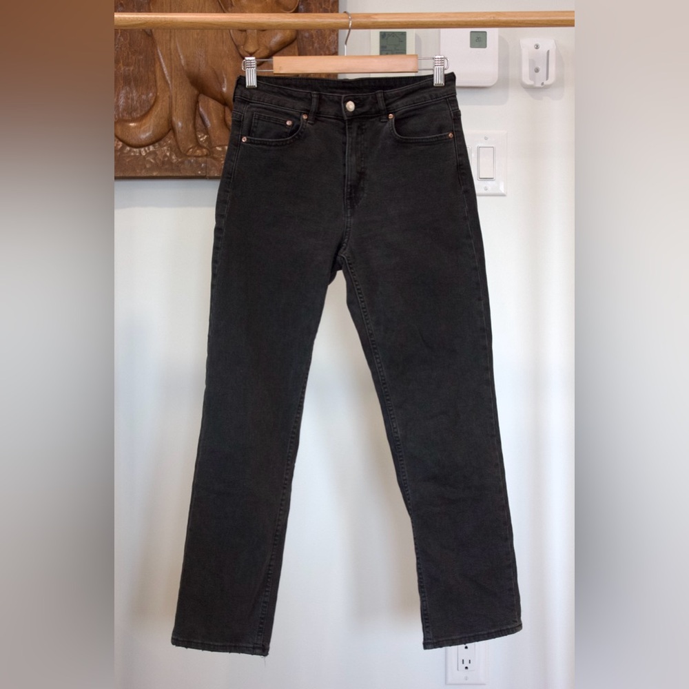 H&M | Washed black slim fit jeans